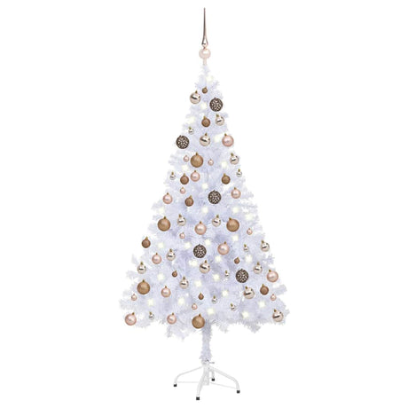 VIDAXL KUNSTKERSTBOOM mit Beleuchtung und Weihnachtsbällen 380 Zweige 150 cm