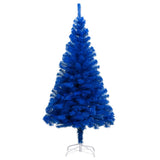 Vidaxl Kunstkerstboom mit Beleuchtung und Weihnachtskugeln 180 cm PVC Blau