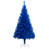 Vidaxl Kunstkerstboom mit Beleuchtung und Weihnachtskugeln 210 cm PVC Blau