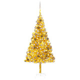 Vidaxl Kunstkerstboom mit Beleuchtung und Weihnachtskugeln 210 cm Haustier Gold