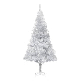 Vidaxl Kunstkerstboom mit Beleuchtung und Weihnachtskugeln 180 cm Haustier Silber