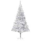 Vidaxl Kunstkerstboom mit Beleuchtung und Weihnachtskugeln 240 cm Haustier Silber