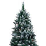 VIDAXL KUNSTKERSTBOOM mit Lichtheiligbällen Kiefernkegel 180 cm