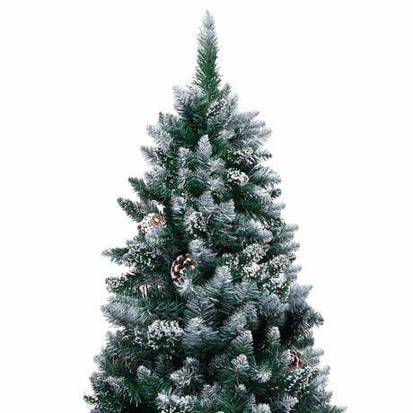 VIDAXL KUNSTKERSTBOOM mit Lichtheiligbällen Kiefernkegel 180 cm