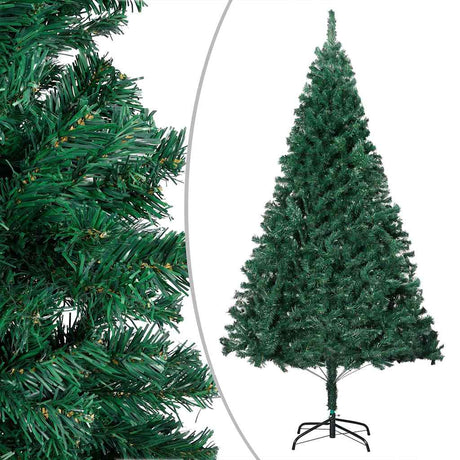 Vidaxl Kunstkerstboom mit Beleuchtung und Weihnachtskugeln 150 cm PVC Green