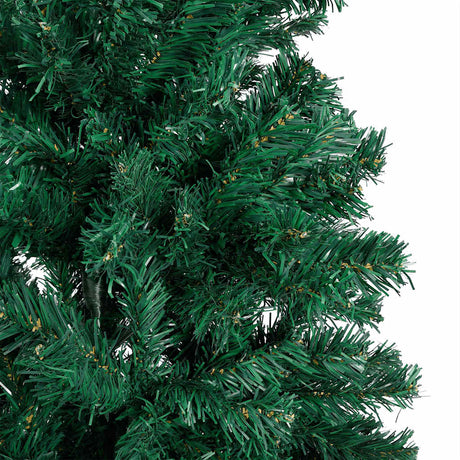 Vidaxl Kunstkerstboom mit Beleuchtung und Weihnachtskugeln 150 cm PVC Green