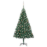 Vidaxl Kunstkerstboom mit Beleuchtung und Weihnachtsbällen 240 cm Grün