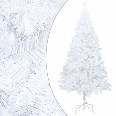 Vidaxl Kunstkerstboom mit Beleuchtung und Weihnachtskugeln 150 cm PVC Weiß