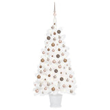 Vidaxl Kunstkerstboom mit Beleuchtung und Weihnachtsbällen 90 cm Weiß