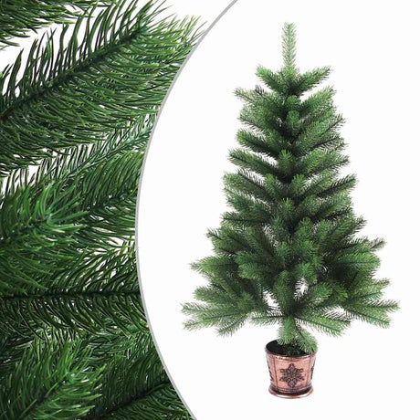 Vidaxl Kunstkerstboom mit Beleuchtung und Weihnachtsbällen 90 cm Grün