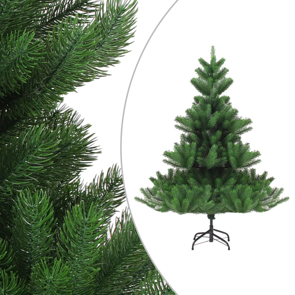 Vidaxl Kunstkerstboom Nordmann mit LEDs und Weihnachtsbällen 210 cm Grün