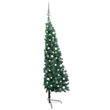 Vidaxl Kunstkerstboom mit Beleuchtung und Weihnachtsbällen bei halb 150 cm grün