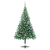 Vidaxl Kunstkerstboom mit Beleuchtung und Weihnachtskugeln 230 Zweige 120 cm