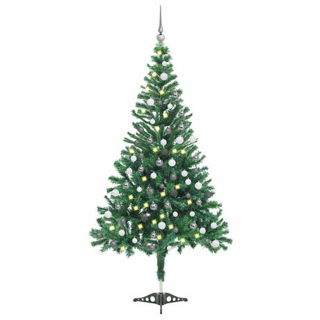 Künstlicher Weihnachtsbaum von Vidaxx mit Beleuchtung und Kugeln, 230 Äste, 120 cm
