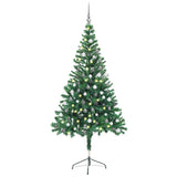 VIDAXL KUNSTKERSTBOOM mit Beleuchtung und Weihnachtsbällen 380 Zweige 150 cm