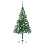 VIDAXL KUNSTKERSTBOOM mit Beleuchtung und Weihnachtskugeln 910 Zweige 210 cm