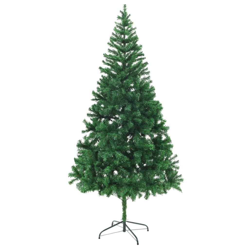 VIDAXL KUNSTKERSTBOOM mit Beleuchtung und Weihnachtskugeln 910 Zweige 210 cm
