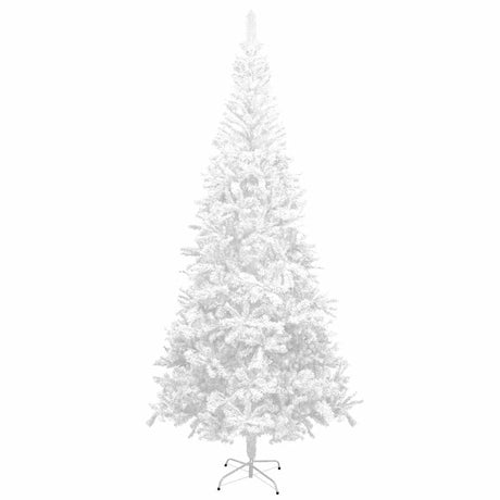 Vidaxl Kunstkerstboom mit Beleuchtung und Weihnachtsbällen L 240 cm Weiß
