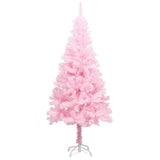 Vidaxx künstlicher Weihnachtsbaum mit Beleuchtung und Kugeln 120 cm PVC rosa