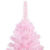 Vidaxx künstlicher Weihnachtsbaum mit Beleuchtung und Kugeln 120 cm PVC rosa