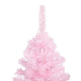 Vidaxx künstlicher Weihnachtsbaum mit Beleuchtung und Kugeln 180 cm PVC rosa