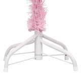 Vidaxx künstlicher Weihnachtsbaum mit Beleuchtung und Kugeln 180 cm PVC rosa