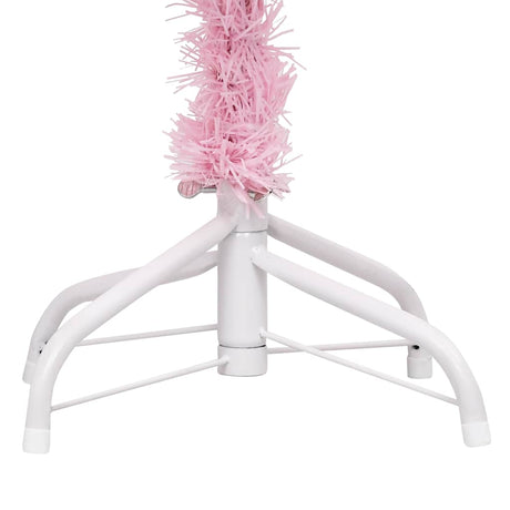 Vidaxx künstlicher Weihnachtsbaum mit Beleuchtung und Kugeln 180 cm PVC rosa