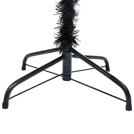 Vidaxx künstlicher Weihnachtsbaum mit Beleuchtung und Kugeln 120 cm PVC schwarz