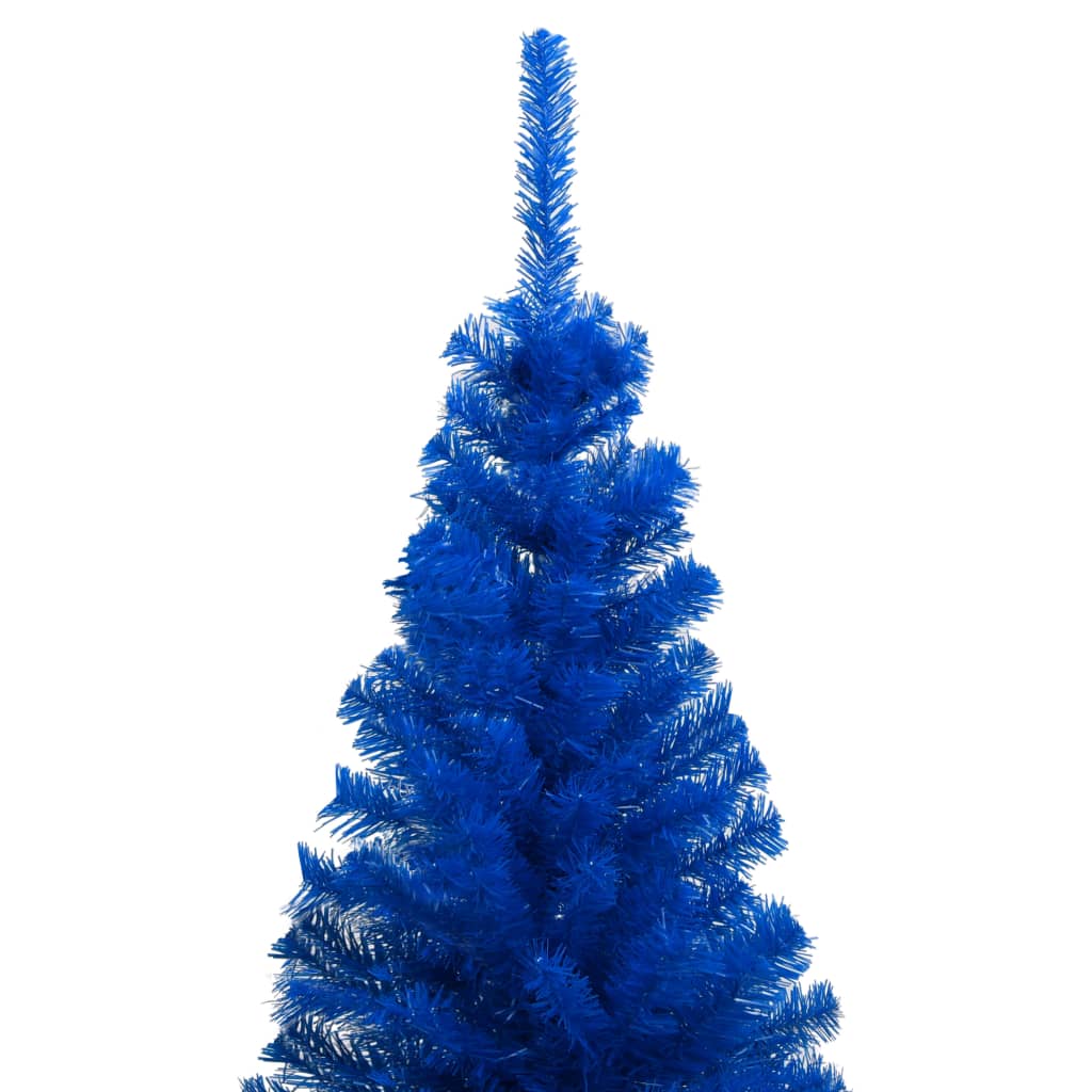 Vidaxl Kunstkerstboom mit Beleuchtung und Weihnachtskugeln 210 cm PVC Blau