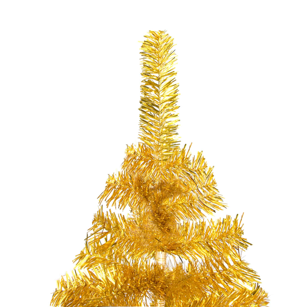 Vidaxl Kunstkerstboom mit Beleuchtung und Weihnachtskugeln 150 cm Haustier Gold