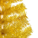 Vidaxl Kunstkerstboom mit Beleuchtung und Weihnachtskugeln 180 cm Haustier Gold