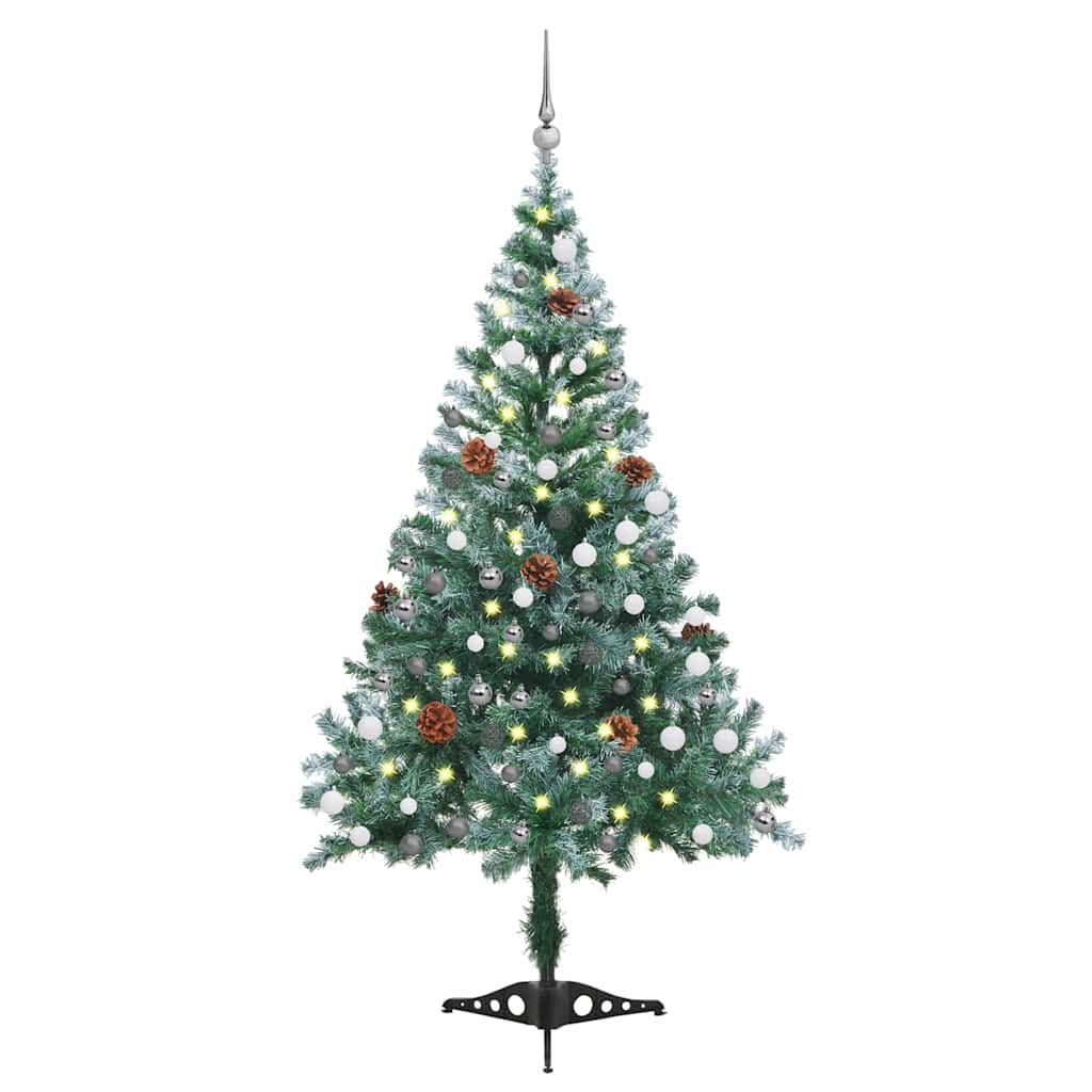 Vidaxl Kunstkerstboom mit Lichtkugeln Schneekiefer 150 cm