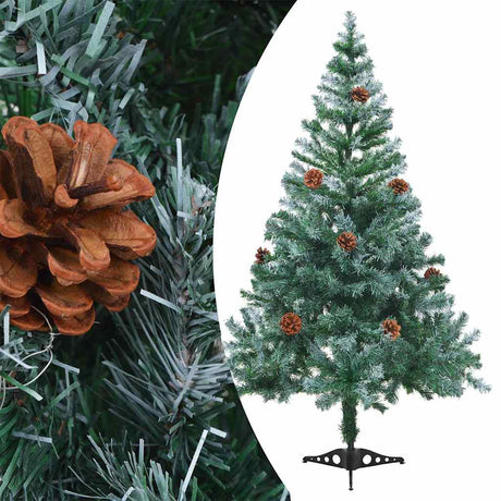 Vidaxx künstlicher Weihnachtsbaum mit Leuchtkugeln Schneekiefernzapfen 150 cm