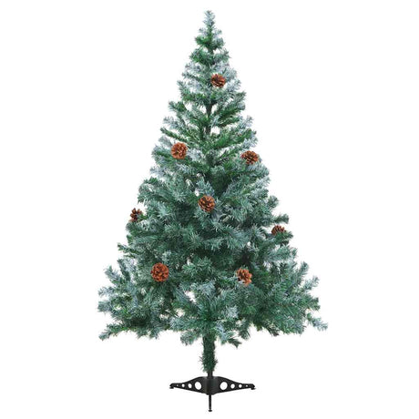 Vidaxx künstlicher Weihnachtsbaum mit Leuchtkugeln Schneekiefernzapfen 150 cm