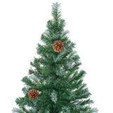 VIDAXL KUNSTKERSTBOOM mit Lichtheiligbällen Kiefernkegel 180 cm