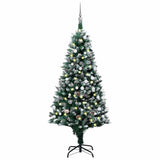 VIDAXL KUNSTKERSTBOOM mit Lichtheiligbällen Kiefernkegel 180 cm
