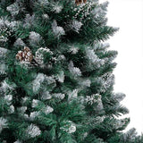 VIDAXL KUNSTKERSTBOOM mit Lichtheiligbällen Kiefernkegel 180 cm
