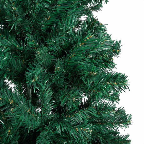 Vidaxl Kunstkerstboom mit Beleuchtung und Weihnachtskugeln 210 cm PVC Green
