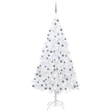 Vidaxl Kunstkerstboom mit Beleuchtung und Weihnachtsbällen 240 cm Weiß