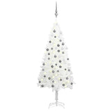 Vidaxl Kunstkerstboom mit Beleuchtung und Weihnachtsbällen 120 cm Weiß