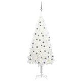 Vidaxl Kunstkerstboom mit Beleuchtung und Weihnachtsbällen 180 cm Weiß
