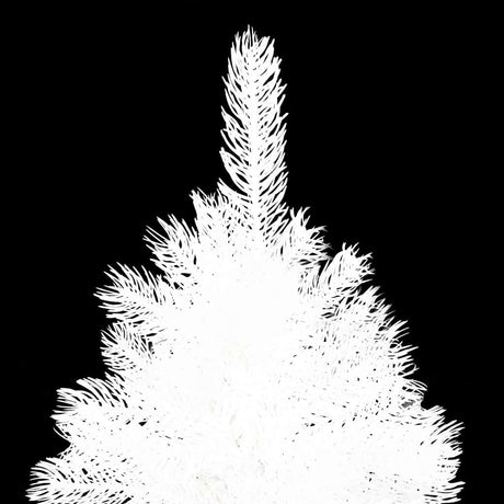 Vidaxl Kunstkerstboom mit Beleuchtung und Weihnachtskugeln 210 cm PVC Weiß