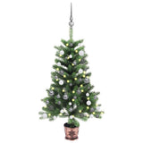 Vidaxl Kunstkerstboom mit Beleuchtung und Weihnachtsbällen 90 cm Grün