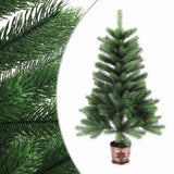Vidaxl Kunstkerstboom mit Beleuchtung und Weihnachtsbällen 90 cm Grün
