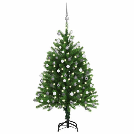 Vidaxx künstlicher Weihnachtsbaum mit Beleuchtung und Kugeln 120 cm grün