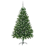 Vidaxl Kunstkerstboom mit Beleuchtung und Weihnachtsbällen 210 cm Grün