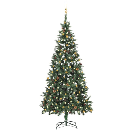VIDAXL KUNSTKERSTBOOM mit Beleuchtung und Weihnachtsbällen 210 cm