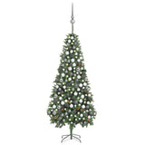 VIDAXL KUNSTKERSTBOOM mit Leuchten Weihnachtsbällchen Kiefernkegel 210 cm