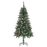 VIDAXL KUNSTKERSTBOOM mit Lichtheiligbällen Kiefernkegel 150 cm