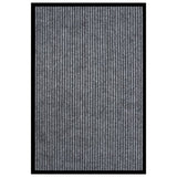 VIDAXL PORTOMAT 80x120 cm gestreiftes Grau